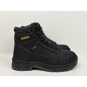 DeWalt Wheeler ST Work Boots Men's Size 7 Black Leather Oil Resist Waterproof